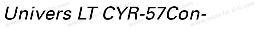 Univers LT CYR-57Con字体转换